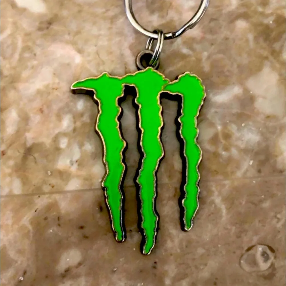 Monster energy metal key chain